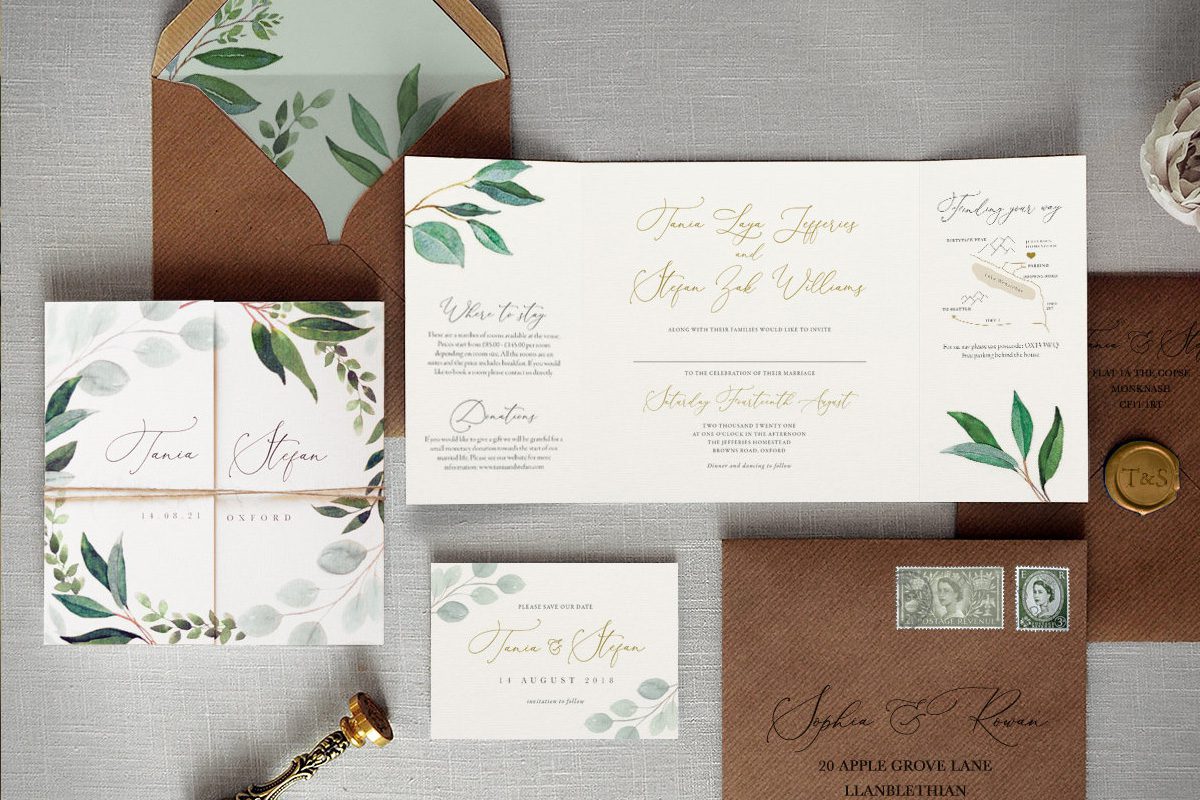 Stunning contemporary stationery for your wedding at Pentney Abbey in Norfolk